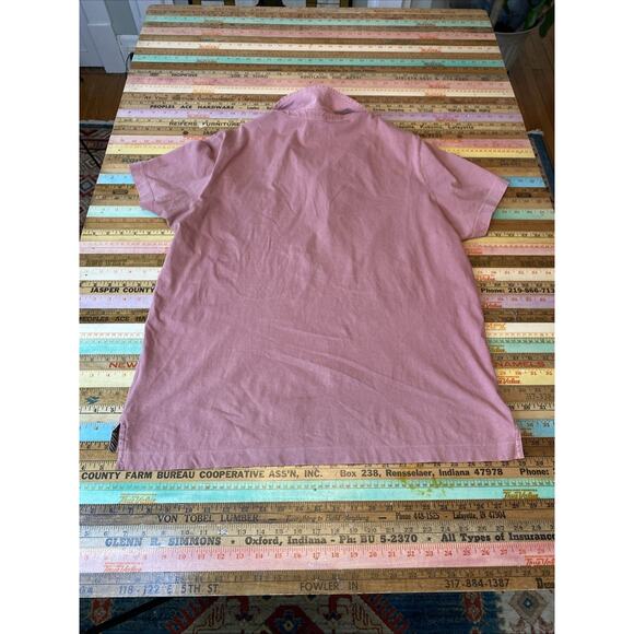 Billy Reid Short Sleeve Button Knit Collared Shirt Men’s XL Slim Cut Huckberry - Picture 2 of 9